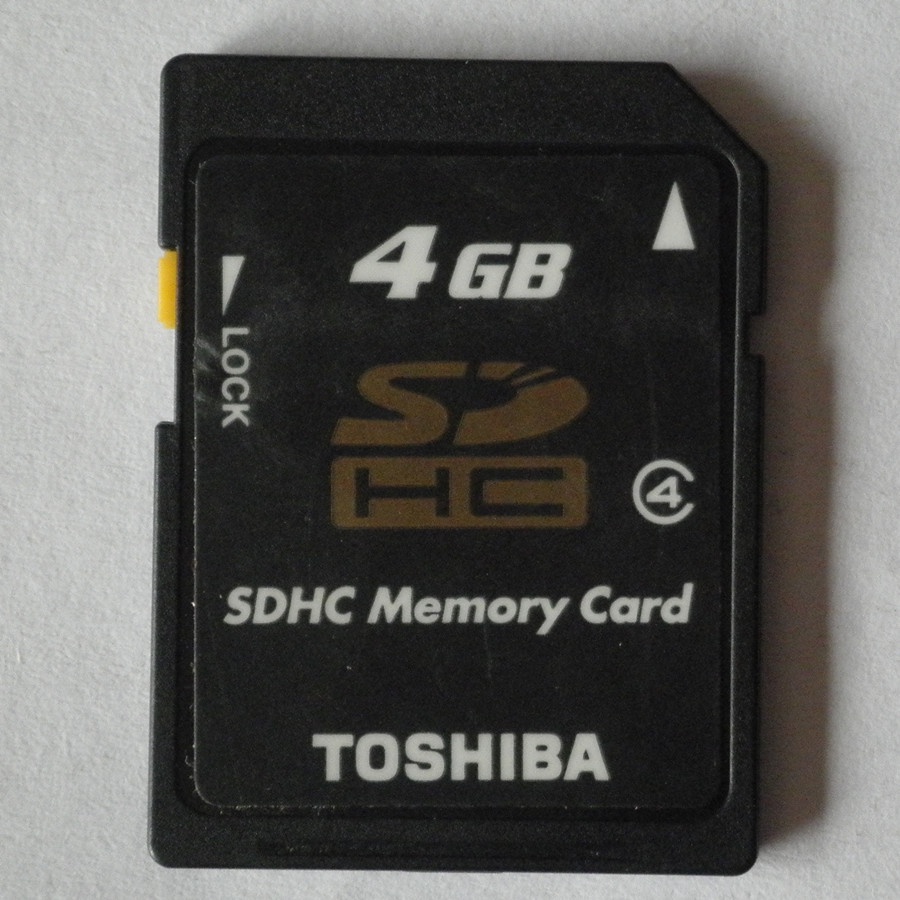 การ์ดหน่วยความจํา SDHC ของโตชิบา 4GB การ์ดหน่วยความจํา การ์ดหน่วย ...