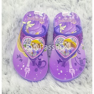 รองเท้าเด็กAERA(เอร่า) รองเท้าหูหนีบพื้นโฟม ลายราพันเซล ลิขสิทธิ์แท้ BB4628 สีม่วง