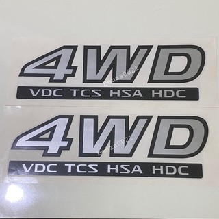 สติ๊กเกอร์* 4WD vdc tcs hsa hdc ติดข้างท้ายกระบะ NISSAN NP 300 (ราคาต่อคู่ มี 2 ชิ้น )