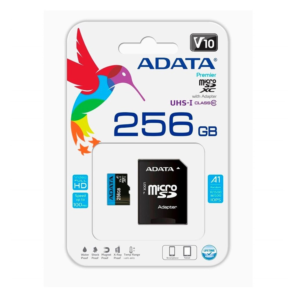 ภาพสินค้าADATA 64GB/128GB/256GB รุ่น Premier Micro SDXC C10 UHS-I Read 100/Write 25 MB/s With SD Adapter จากร้าน ezviz_official_shop บน Shopee ภาพที่ 3
