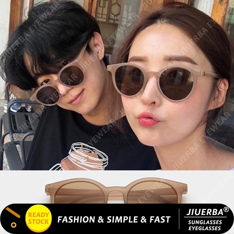รูปภาพสินค้าแรกของJIUERBA แว่นกันแดด สไตล์เกาหลี ป้องกัน UV400 แฟชั่นสำหรับผู้หญิง และผู้ชาย