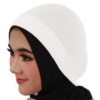 หมวกไหมพรม มุสลิม hba08 แบบพับ
