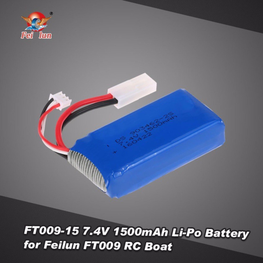 Feilun RC Boat Battery FT009 7.4v. 1500 mAh. แบตเตอรี่สำหรับหรับเรือ ...