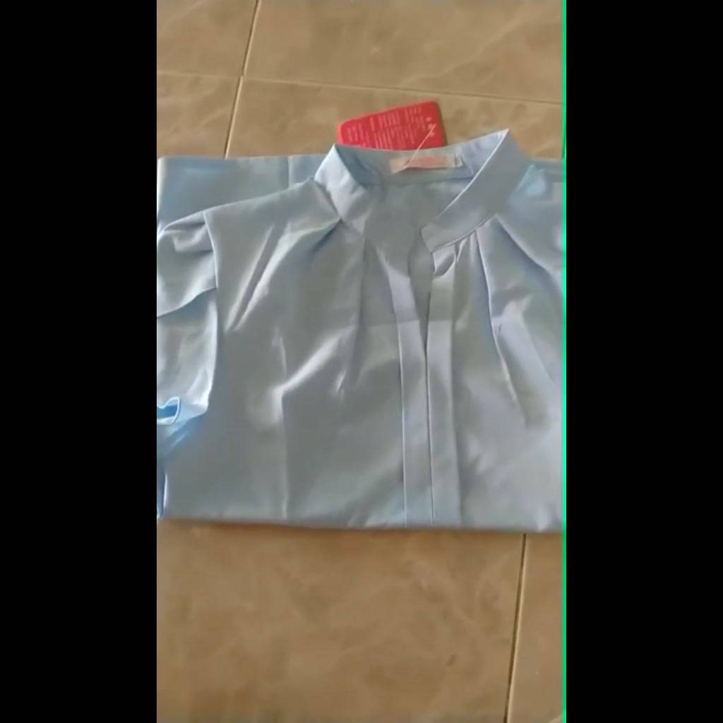 เสื้อเชิ้ตแขนสั้นผ้าชีฟองสไตล์เกาหลีสำหรับผู้หญิง