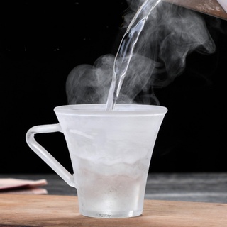 (พร้อมส่ง)ถ้วยกาแฟแก้วบอโรซิลิเกตทนร้อนทนเย็น (ไม่รวมจานรอง)