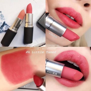 ค่าส่ง18฿ทั่วไทย !! แบ่งขายลิปสติก MAC LIPSTICK สี A LITTLE TAMED ขนาด 0.25 G. แบ่งขายใส่กระปุก แถมแปรงทาลิปฟรี แท้100%