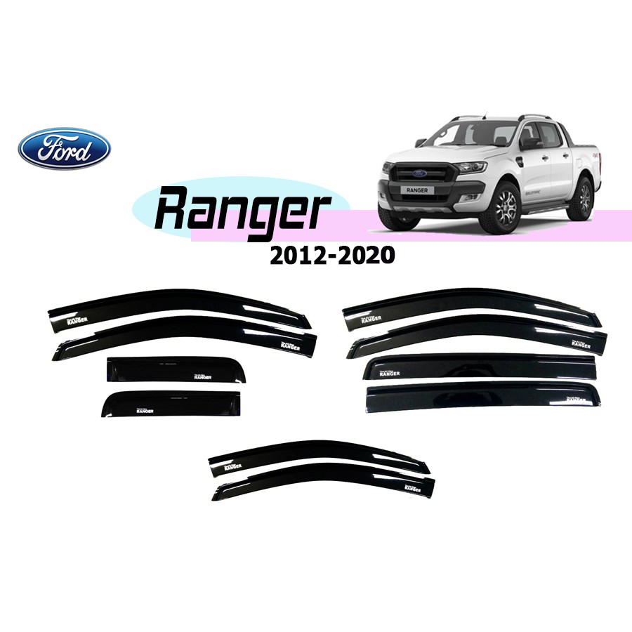 ภาพสินค้าคิ้วกันสาด/คิ้วกันฝน Ford Ranger 2012-2021 สีดำ จากร้าน m.d.autopart บน Shopee ภาพที่ 1