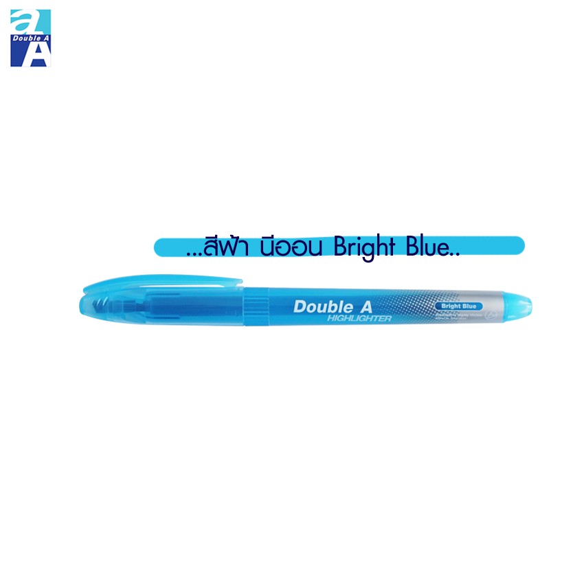 double-a-highlighter-ปากกาเน้นข้อความสีสว่าง-bright-color-จำหน่าย-5-ด้าม