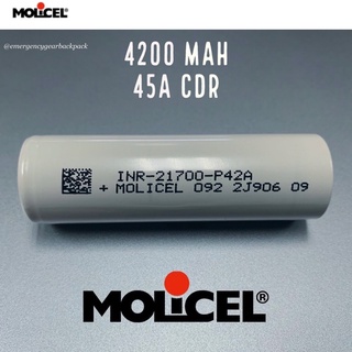 Molicel P42A INR21700 4200mAh 3.6V 45A High-drain Li-ion battery