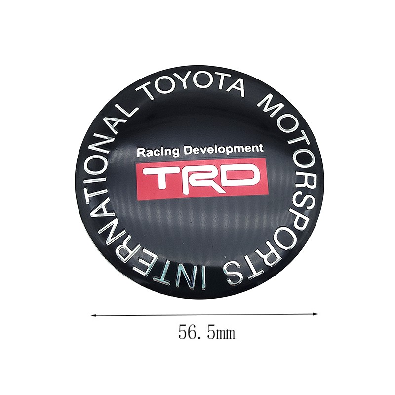 4pcs-trd-แข่ง-56mm-trd-สติกเกอร์ล้อศูนย์ล้อหมวกสัญลักษณ์ล้อป้องกันฝุ่นสำหรับโตโยต้า