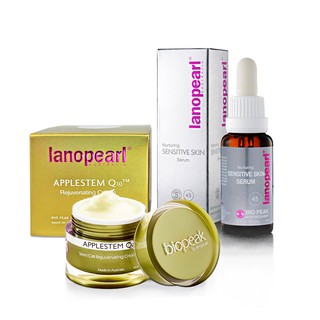 Lanopearl Nurturing Sensitive Skin Serum 25mL + Lanopearl Applestem
Q10 Rejuvenating Cream 50 ml.