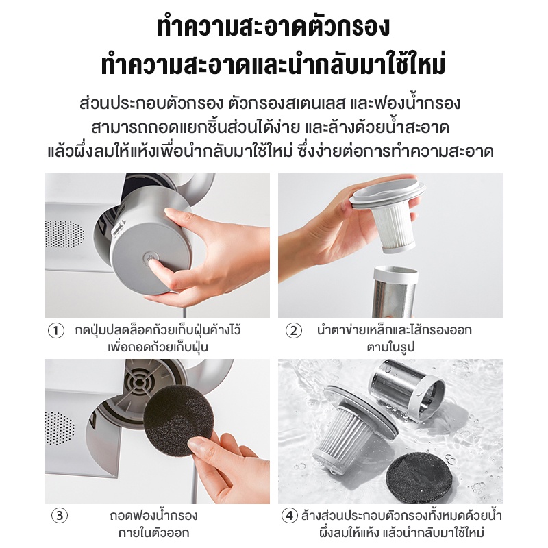 ภาพสินค้าXiaomi Mijia Mi Dust Mites Vacuum Cleaner เครื่องดูดไรฝุ่น เครื่องกำจัดไรฝุ่น จากร้าน sunmoon168 บน Shopee ภาพที่ 6