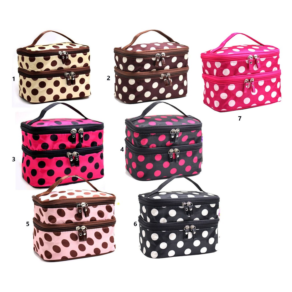 กระเป๋าเครื่องสำอางยุโรปลายจุด-polka-dots