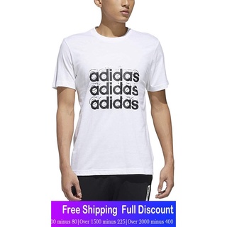 Adidasเสื้อยืดผู้ชาย Adidas Mens Triple Logo Graphic T-Shirt AdidasPopular T-shirtsfAy