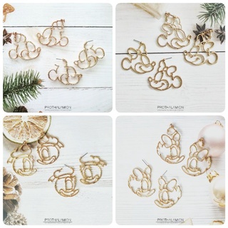 dd Cute Mickey Minnie Mouse Donald Daisy Duck Earrings ต่างหู ตุ้มหู ดิสนีย์ มิกกี้ มินนี่ เม้าส์ โดนัลด์ เดซี่ ดั๊ก น่า