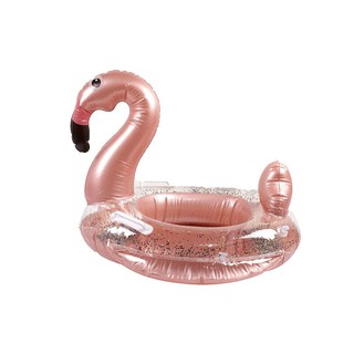 Float Me Summer ห่วงยางฟลามิงโก้ กลิตเตอร์ สำหรับเด็ก 6 เดือน-6 ปี Inflatable Baby Flamingo 6 months-6 years Pool Float