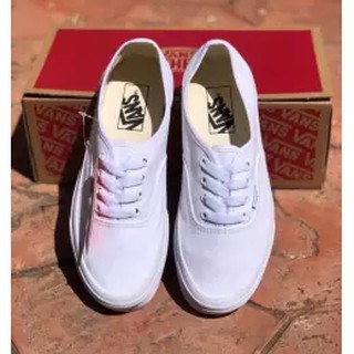  Vans Authentic Classic White อุปกรณ์ครบกล่อง พร้อมกล่อง ถ่ายจากสินค้าจริง