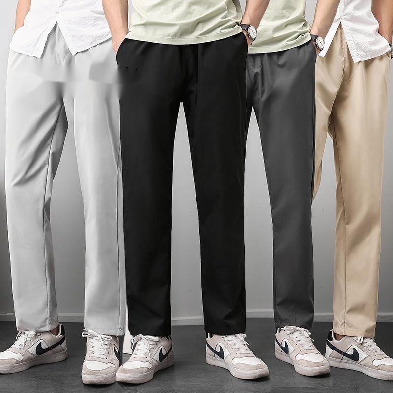 ภาพหน้าปกสินค้ากางเกงผู้ชายกางเกงลำลองขาตรงเกาหลี