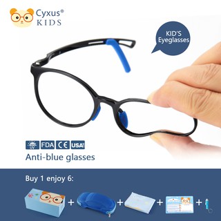 Cyxus แว่นตาคอมพิวเตอร์ออนไลน์ ป้องกัน UV400 TR90 สําหรับเด็กผู้ชาย ผู้หญิง