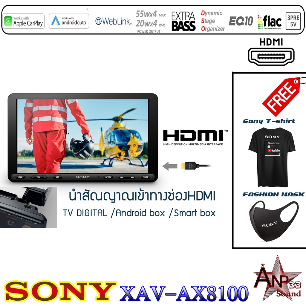 sony-xav-ax8100-จอติดรถยนต์-รุ่นใหม่ล่าสุด-2022-จอแสดงผลขนาดใหญ่-8-95-นิ้ว