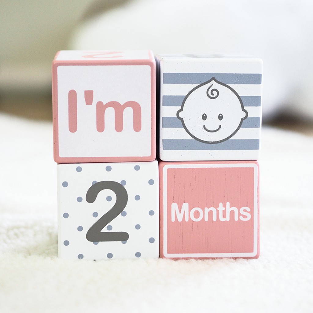 ภาพหน้าปกสินค้าบล็อกไม้บอกอายุ เด็กแรกเกิด ถึงเด็กโต Week Month Year Baby Age Blocks พร็อพถ่ายรูปเด็ก ของขวัญเด็ก 4 ชิ้น/ชุด จากร้าน imdecorngifts บน Shopee