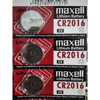 ถ่านกระดุม maxell CR2016 3V สำหรับใช้งานอุปกรณ์ไฟฟ้า