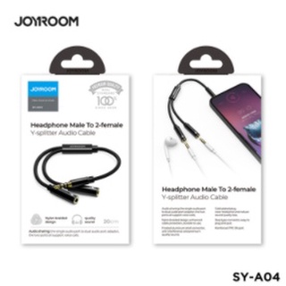 ภาพขนาดย่อของภาพหน้าปกสินค้าJOYROOM SY-A04 สายแปลงแยกเสียง jack 1 in 2 Headphone Male to 2-female Audio Cable สายแยกหูฟัง เข้า 1 ออก 2 สายแยก หูฟัง จากร้าน banthx533 บน Shopee ภาพที่ 8