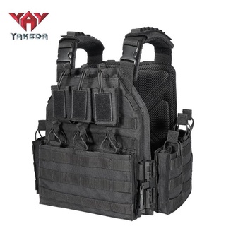 เสื้อเกราะ YAKEDA Quick Release Plate Carrier วัสดุผ้า NYLON 1000D กันน้ำ ระบบปลดไว ( ไม่รวมแผ่นเพลท ) จัดส่งฟรี