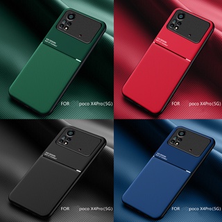Friction Case For Xiaomi Poco X4 Pro 5G Soft Leather Back Cover For Poco M4 Pro 5G Matte Case