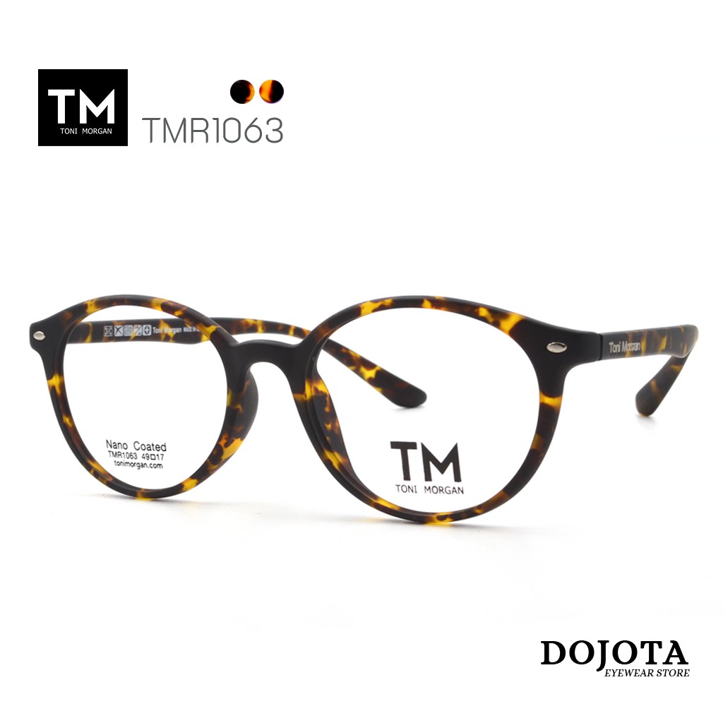 กรอบแว่นตาลายกระ-toni-morgan-รุ่น-tmr1063-ยืดหยุ่นได้-ทรงหยดน้ำ