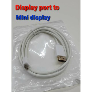 [ลด15% โค้ดGMQC296] Display port to Mini display 1.8 เมตร อุปกรณ์ต่อพ่วงคอมกับจอ คุณภาพดี สัญญานดี ภาพชัด แข็งแรงทนทาน