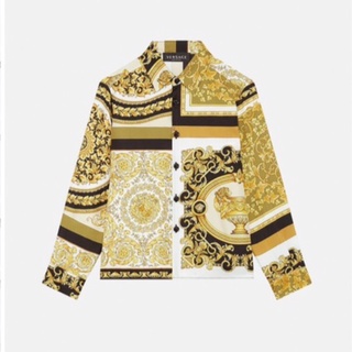 New Versace Silk Shirt Size  อก 37-38” ยาว 26”