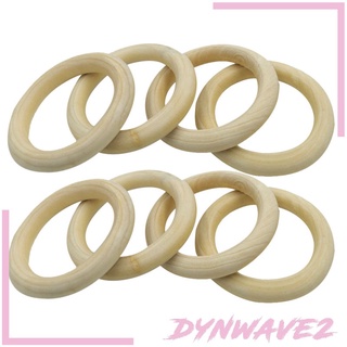 [Dynwave2] แหวนไม้ธรรมชาติสําหรับทําเครื่องประดับ 5 ชิ้น 100 มม.