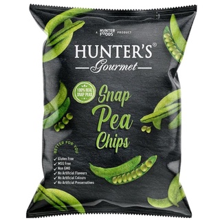 Hunters Gourmet Snap Peas Chips ถั่วลันเตาอบกรอบ ขนาด 50 กรัม