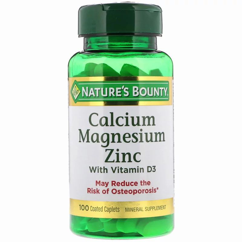 ภาพสินค้าNature's Bounty, Calcium Magnesium Zinc with Vitamin D3, 100 Coated Caplets จากร้าน eucerinthiiland บน Shopee ภาพที่ 1