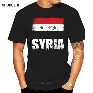 [S-5XL]เสื้อยืด ผ้าฝ้าย พิมพ์ลายธงซีเรีย ตลก แฟชั่นฤดูร้อน สําหรับผู้ชาย