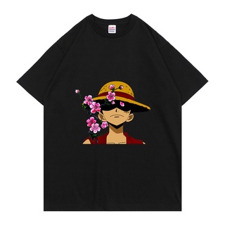 T-shirt  เสื้อยืดแขนสั้น พิมพ์ลายอนิเมะ One Piece Luffy Send To Friend สไตล์คลาสสิกS-5XL
