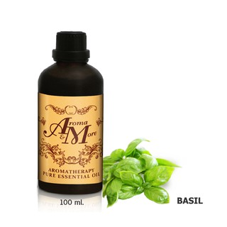 Aroma&amp;More Basil “Sweet” (ct. linalool) Essential oil - น้ำมันหอมระเหยโหระพา 100% U.S.A. 100ML