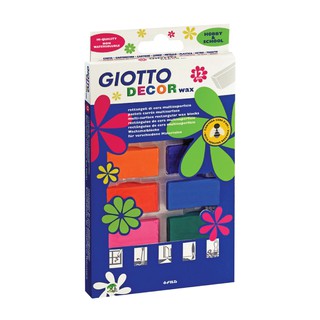 (โค้ดINCSM4Lขั้นต่ำ49ลด20) GIOTTO Decor Wax (สีเทียนแท่ง 12 สี)