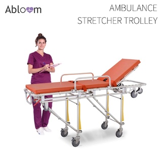 เตียงฉุกเฉิน ประจำรถพยาบาล เตียงเคลื่อนย้าย Aluminum Alloy Ambulance Stretcher