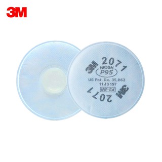 3M 2071 P95 แผ่นกรองฝุ่นละออง ขาว (แพ็ค2ชิ้น) P95 Filter/ Suitable for Woodworking/ Fit with 3M 6000/6500/7000