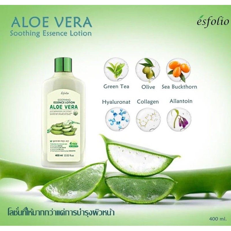 Esfolio Aloe Vera Soothing Essence Lotion (New Arrival) Shopee Thailand
