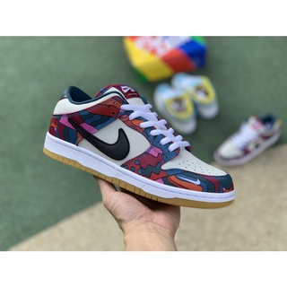 2021 Parra x Nike SB Dunk Low Pro QS White Blue Red DH7695-600 Sneakers