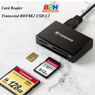 Card Reader  Transcend RDF8K2 USB 3.1 Multi  ประกันศูนย์ 2 ปี