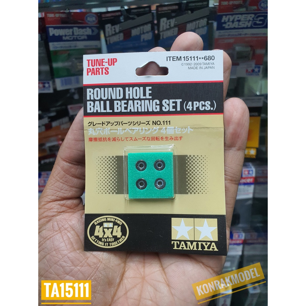 ชุดแต่งเสริมรถ Mini 4WD Tamiya 15111 ROUND HOLE BALL BEARING | Shopee ...