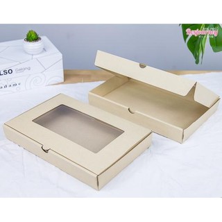 Boxjourney กล่องลูกฟูกพรีเมี่ยม มีหน้าต่าง 20.4x30.4x4.3 cm. (20 ใบ/แพค)