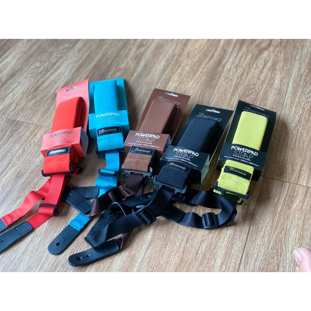 ibanez-สายสะพายกีต้าร์-เบส-สายนิ่มผ้าหนานุ่ม-สายสะพาย-ibanez-powerpad-guitar-strap-เลือกสีได้