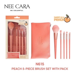 N615 PEACH 5-PIECE BRUSH SET WITH PACK