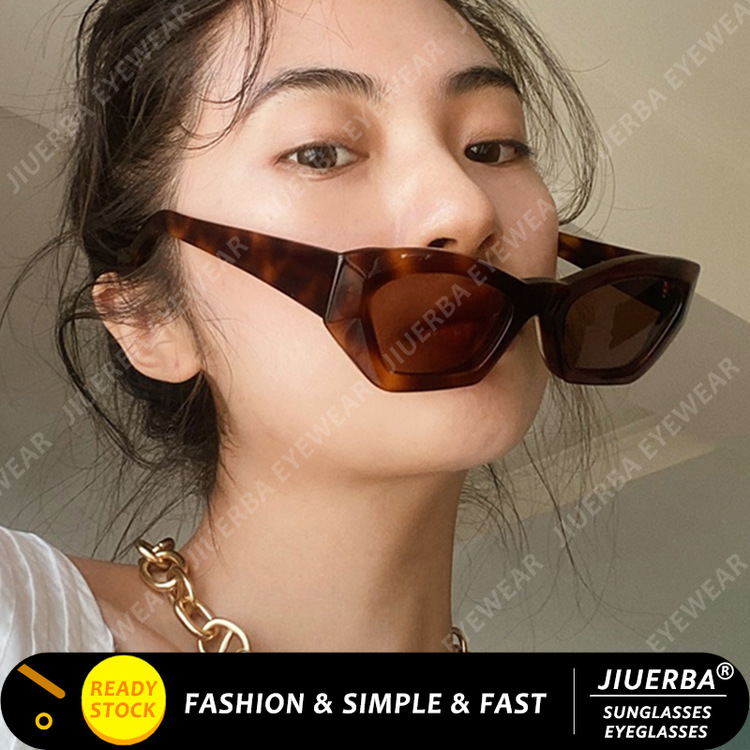 ภาพหน้าปกสินค้า(JIUERBA)COD แว่นกันแดด Cat Eye สไตล์แฟชั่นเกาหลีสำหรับผู้หญิงสี Candy Retro Shades สำหรับผู้หญิง