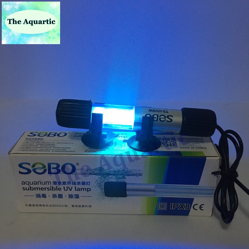 หลอดยูวี-ชนิดจุ่ม-sobo-uv-5w-กำจัดตะไคร่น้ำเขียว-ช่วยฆ่าเชื้อโรคในน้ำ-ลดการเกิดตะไคร่น้ำ